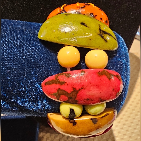 Colorful Peruvian Artesan Beaded Earrings and Bracelet NWOT - Picture 5 of 8